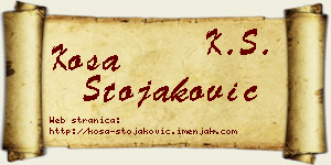 Kosa Stojaković vizit kartica